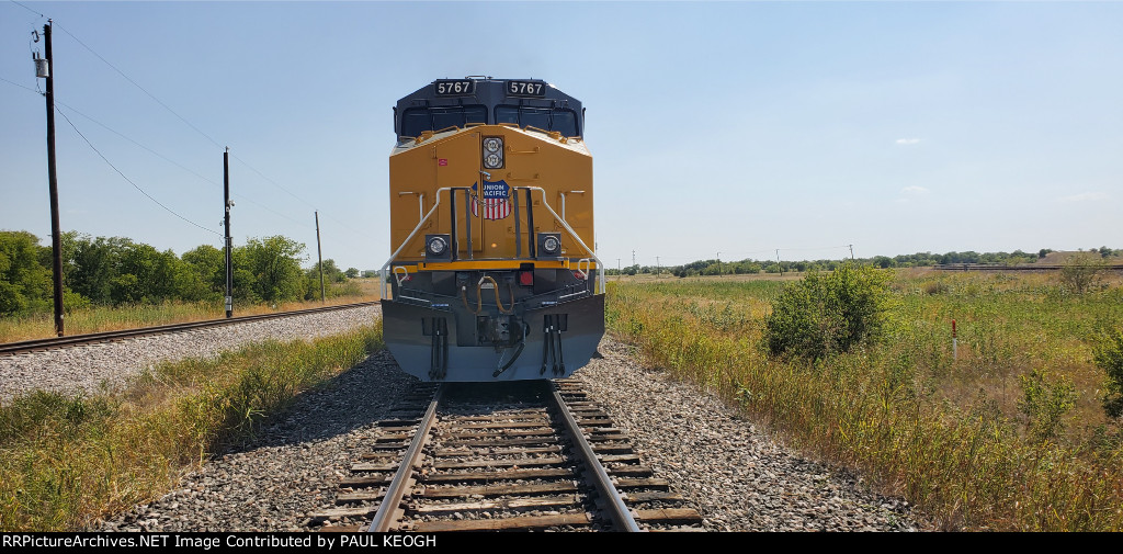 UP 5767 Lead Locomotive of 4 Brand New C44ACM's  Head On Photo. 